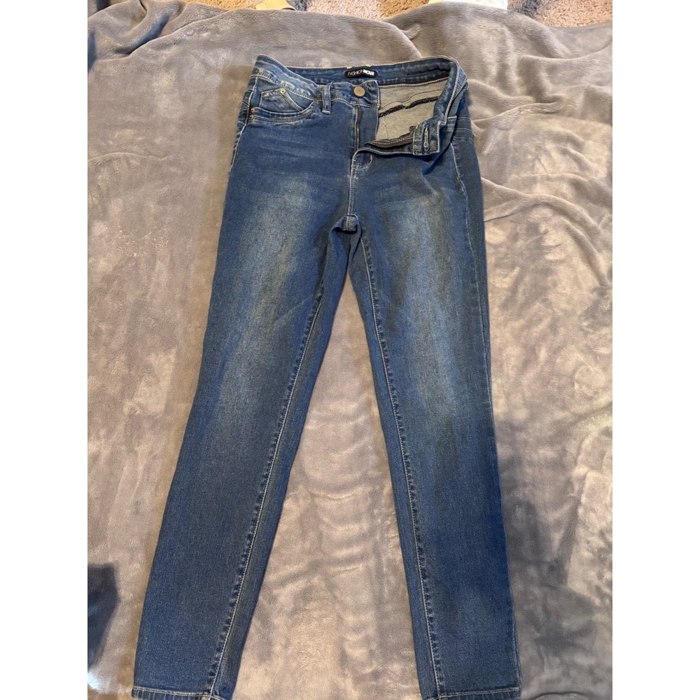 Fashion Nova Womens Size 7 Medium Wash Skinny Jeans High Rise Stretch Denim